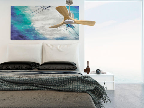 Ventilador de techo Reversible Termostato Dimable Wifi Motor DC Techos Inclinados Mando a Distancia Luz tres tonos Hypersilence Memoria 4