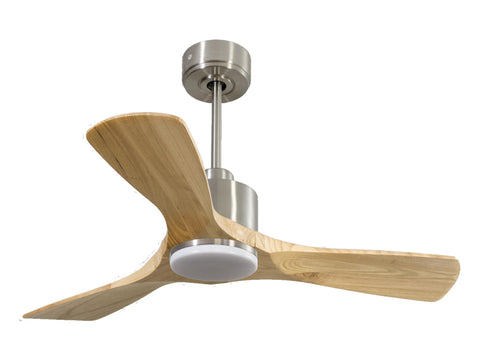 Ventilador de techo Reversible Termostato Dimable Wifi Motor DC Techos Inclinados Mando a Distancia Luz tres tonos Hypersilence Memoria 1