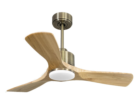 Ventilador de techo Reversible Termostato Dimable Wifi Motor DC Techos Inclinados Mando a Distancia Luz tres tonos Hypersilence Memoria 1