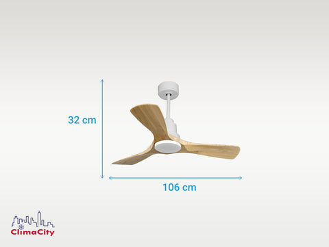 Ventilador de techo Reversible Termostato Wifi Motor DC Techos Inclinados Mando a Distancia Hypersilence Memoria 6