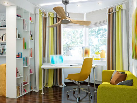 Ventilador de techo Reversible Termostato Wifi Motor DC Techos Inclinados Mando a Distancia Hypersilence Memoria 3