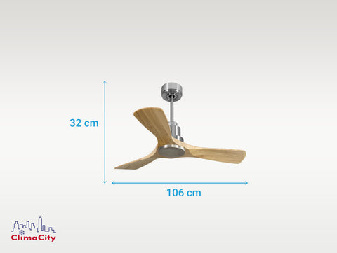 Ventilador de techo Reversible Termostato Wifi Motor DC Techos Inclinados Mando a Distancia Hypersilence Memoria 6