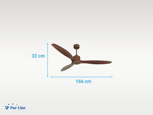 Ventilador de techo Reversible Termostato Wifi Motor DC Techos Inclinados Mando a Distancia Hypersilence Memoria 5