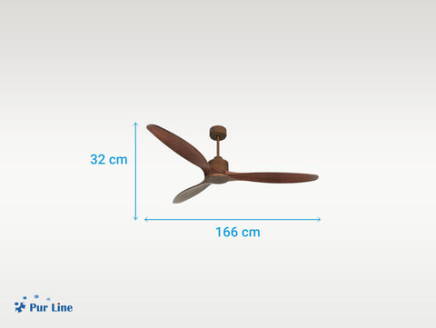 Ventilador de techo Reversible Termostato Wifi Motor DC Techos Inclinados Mando a Distancia Hypersilence Memoria 5