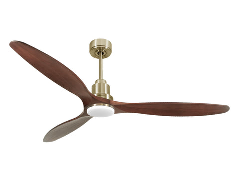 Ventilador de techo Reversible Termostato Dimable Wifi Motor DC Techos Inclinados Mando a Distancia Luz tres tonos Hypersilence Memoria 1