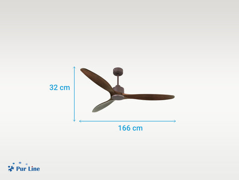 Ventilador de techo Reversible Termostato Wifi Motor DC Techos Inclinados Mando a Distancia Hypersilence Memoria 5