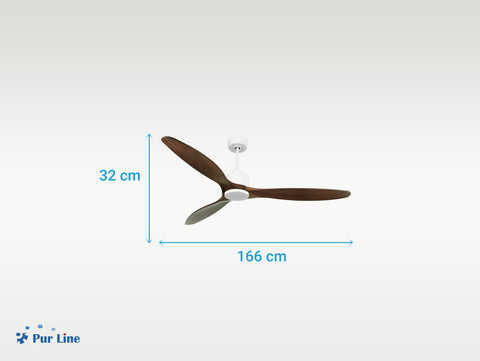 Ventilador de techo Reversible Termostato Wifi Motor DC Techos Inclinados Mando a Distancia Hypersilence Memoria 6