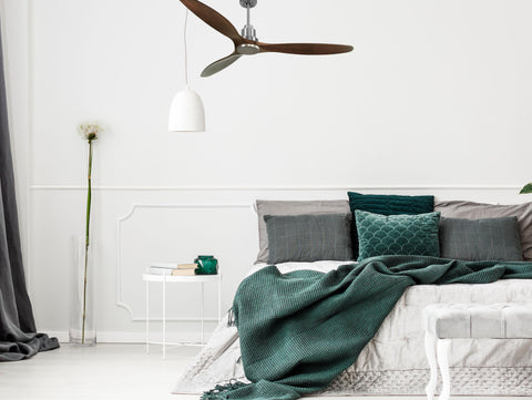 Ventilador de techo Reversible Termostato Wifi Motor DC Techos Inclinados Mando a Distancia Hypersilence Memoria 3