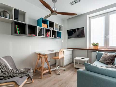 Ventilador de techo Reversible Termostato Wifi Motor DC Techos Inclinados Mando a Distancia Hypersilence Memoria 2