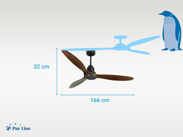 Ventilador de techo Reversible Termostato Wifi Motor DC Techos Inclinados Mando a Distancia Hypersilence Memoria 2