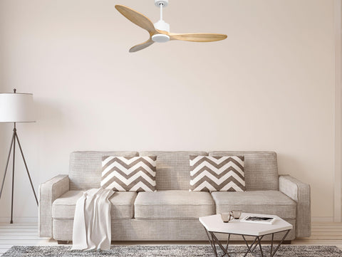 Ventilador de techo Reversible Termostato Wifi Motor DC Techos Inclinados Mando a Distancia Hypersilence Memoria 6