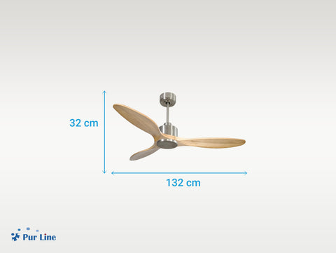 Ventilador de techo Reversible Termostato Wifi Motor DC Techos Inclinados Mando a Distancia Hypersilence Memoria 5
