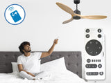 Ventilador de techo Reversible Termostato Wifi Motor DC Techos Inclinados Mando a Distancia Hypersilence Memoria 3