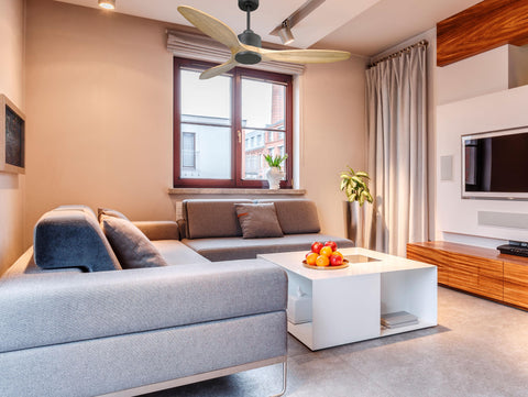 Ventilador de techo Reversible Termostato Wifi Motor DC Techos Inclinados Mando a Distancia Hypersilence Memoria 7