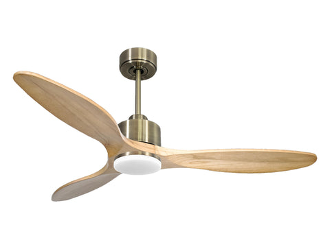 Ventilador de techo Reversible Termostato Dimable Wifi Motor DC Techos Inclinados Mando a Distancia Luz tres tonos Hypersilence Memoria 1