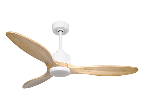 Ventilador de techo Reversible Termostato Dimable Wifi Motor DC Techos Inclinados Mando a Distancia Luz tres tonos Hypersilence Memoria 1