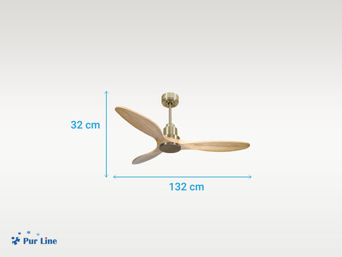 Ventilador de techo Reversible Termostato Wifi Motor DC Techos Inclinados Mando a Distancia Hypersilence Memoria 6