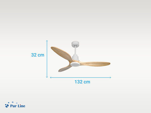 Ventilador de techo Reversible Termostato Vendible Pais Wifi Motor DC Techos Inclinados Mando a Distancia Hypersilence Memoria 3