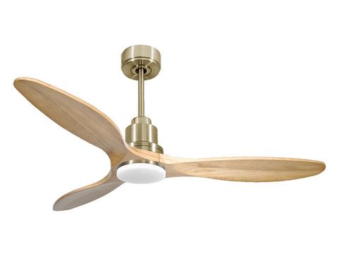 Ventilador de techo Reversible Termostato Dimable Wifi Motor DC Techos Inclinados Mando a Distancia Luz tres tonos Hypersilence Memoria 1