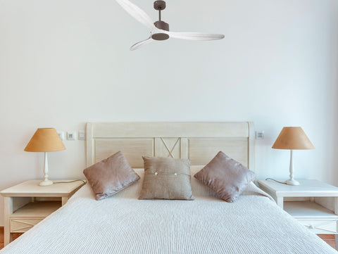 Ventilador de techo Reversible Termostato Wifi Motor DC Techos Inclinados Mando a Distancia Hypersilence Memoria