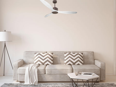 Ventilador de techo Reversible Termostato Wifi Motor DC Techos Inclinados Mando a Distancia Hypersilence Memoria