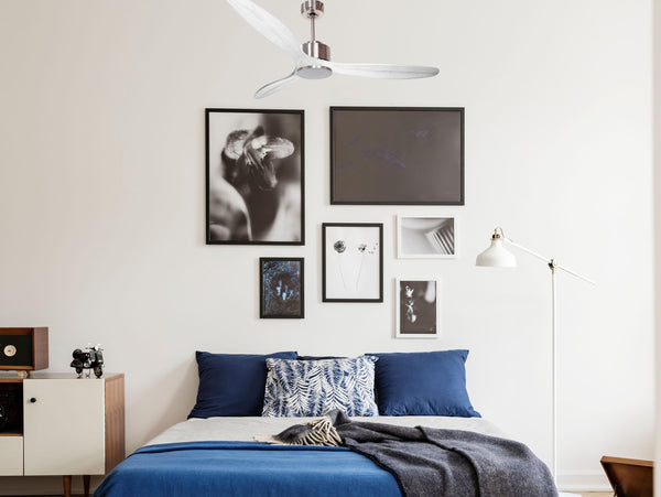 Ventilador de techo Modo Invierno/Verano Termostato Wifi Motor DC Techos Inclinados Mando a Distancia Hypersilence Memoria