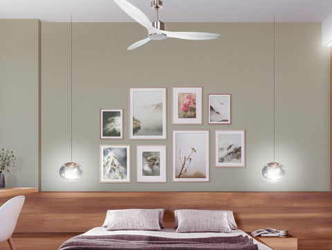 Ventilador de techo Modo Invierno/Verano Termostato Wifi Motor DC Techos Inclinados Mando a Distancia Hypersilence Memoria