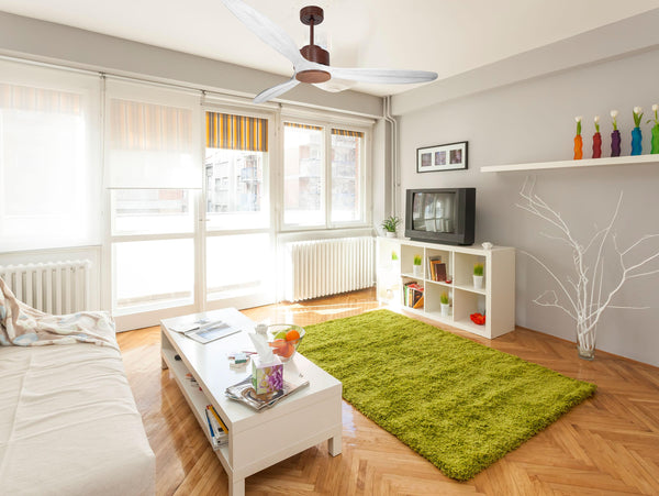 Ventilador de techo Modo Invierno/Verano Termostato Wifi Motor DC Techos Inclinados Mando a Distancia Hypersilence Memoria