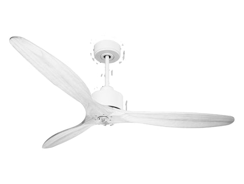 Ventilador de techo Modo Invierno/Verano Termostato Dimable Wifi Motor DC Techos Inclinados Mando a Distancia Luz tres tonos Hypersilence Memoria