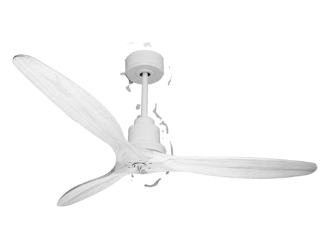 Ventilador de techo Modo Invierno/Verano Termostato Dimable Wifi Motor DC Techos Inclinados Mando a Distancia Luz tres tonos Hypersilence Memoria