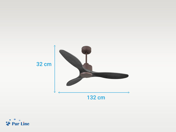 Ventilador de techo Reversible Termostato Wifi Motor DC Techos Inclinados Mando a Distancia Hypersilence Memoria 2