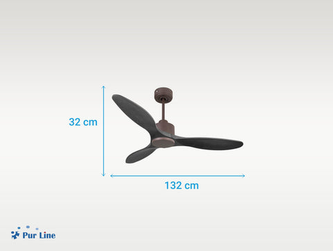 Ventilador de techo Reversible Termostato Wifi Motor DC Techos Inclinados Mando a Distancia Hypersilence Memoria 2