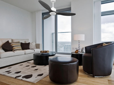 Ventilador de techo Reversible Termostato Wifi Motor DC Techos Inclinados Mando a Distancia Hypersilence Memoria 7