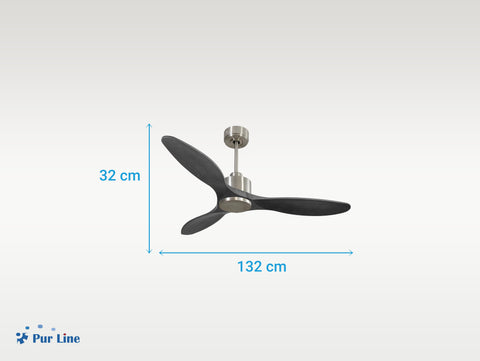 Ventilador de techo Reversible Termostato Wifi Motor DC Techos Inclinados Mando a Distancia Hypersilence Memoria 6