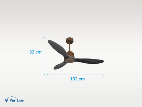 Ventilador de techo Reversible Termostato Wifi Motor DC Techos Inclinados Mando a Distancia Hypersilence Memoria 4
