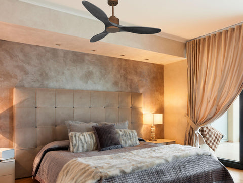 Ventilador de techo Reversible Termostato Wifi Motor DC Techos Inclinados Mando a Distancia Hypersilence Memoria 7