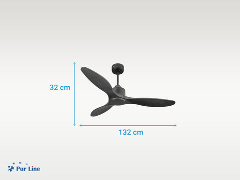 Ventilador de techo Reversible Termostato Wifi Motor DC Techos Inclinados Mando a Distancia Hypersilence Memoria 5