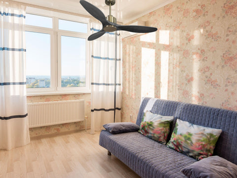 Ventilador de techo Reversible Termostato Wifi Motor DC Techos Inclinados Mando a Distancia Hypersilence Memoria 7