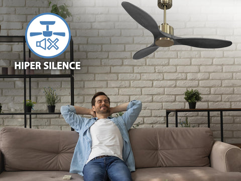 Ventilador de techo Reversible Termostato Wifi Motor DC Techos Inclinados Mando a Distancia Hypersilence Memoria 5