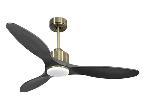 Ventilador de techo Reversible Termostato Dimable Wifi Motor DC Techos Inclinados Mando a Distancia Luz tres tonos Hypersilence Memoria 1