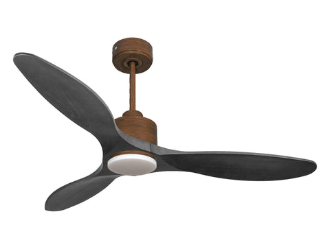 Ventilador de techo Reversible Termostato Dimable Wifi Motor DC Techos Inclinados Mando a Distancia Luz tres tonos Hypersilence Memoria 1