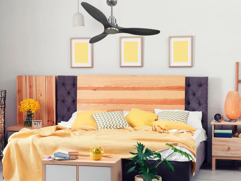 Ventilador de techo Reversible Termostato Wifi Motor DC Techos Inclinados Mando a Distancia Hypersilence Memoria 5