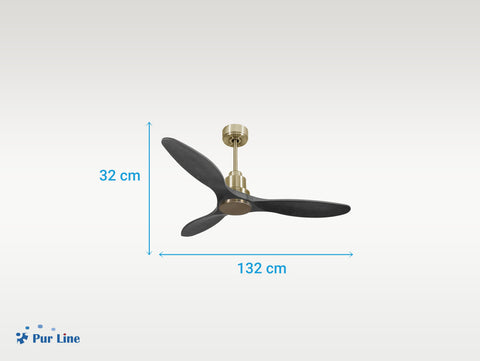 Ventilador de techo Reversible Termostato Wifi Motor DC Techos Inclinados Mando a Distancia Hypersilence Memoria 7