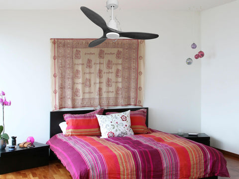 Ventilador de techo Reversible Termostato Wifi Motor DC Techos Inclinados Mando a Distancia Hypersilence Memoria 2