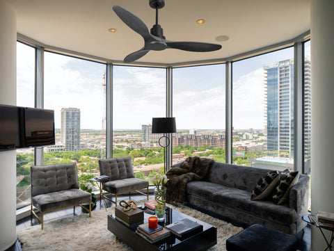 Ventilador de techo Reversible Termostato Wifi Motor DC Techos Inclinados Mando a Distancia Hypersilence Memoria 4