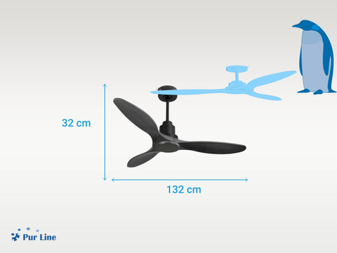 Ventilador de techo Reversible Termostato Wifi Motor DC Techos Inclinados Mando a Distancia Hypersilence Memoria 3