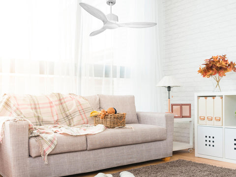 Ventilador de techo Modo Invierno/Verano Termostato Wifi Motor DC Techos Inclinados Mando a Distancia Hypersilence Memoria