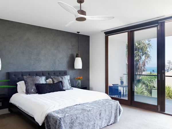 Ventilador de techo Modo Invierno/Verano Termostato Wifi Motor DC Techos Inclinados Mando a Distancia Hypersilence Memoria