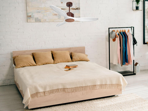 Ventilador de techo Modo Invierno/Verano Termostato Wifi Motor DC Techos Inclinados Mando a Distancia Hypersilence Memoria