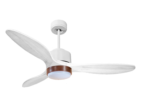 Ventilador de techo Modo Invierno/Verano Termostato Dimable Wifi Motor DC Techos Inclinados Mando a Distancia Luz tres tonos Hypersilence Memoria